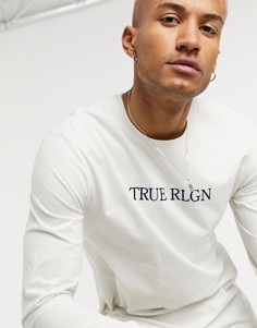 Лонгслив с круглым вырезом True Religion-Серый