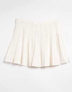 Белая плиссированная мини-юбка Monki Marianne-Белый