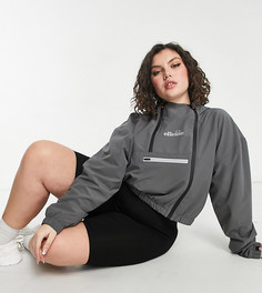Серая укороченная куртка ellesse Plus-Серый