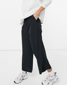 Черные брюки с широкими штанинами Monki-Черный цвет