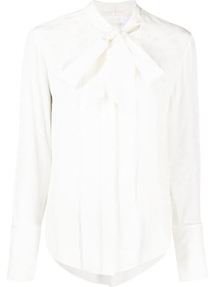Chloé блузка с бантом и логотипом