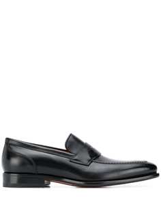 Santoni лоферы с квадратным носком