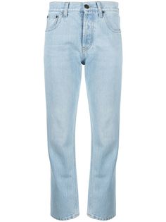 Saint Laurent прямые джинсы с эффектом потертости