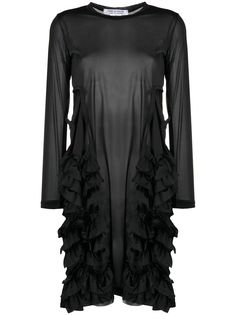 Comme Des Garçons Comme Des Garçons платье из джерси с оборками сбоку