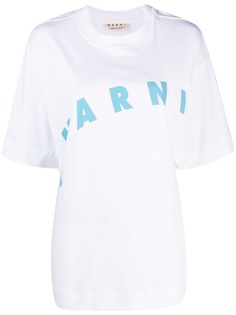 Marni футболка оверсайз с логотипом