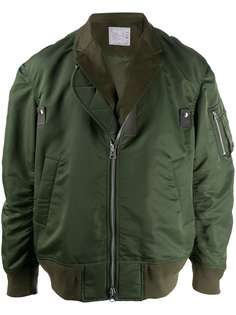 Sacai многослойный бомбер на молнии