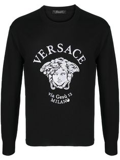 Versace толстовка с вышивкой Medusa