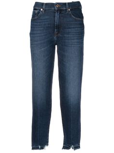 7 For All Mankind укороченные джинсы с завышенной талией