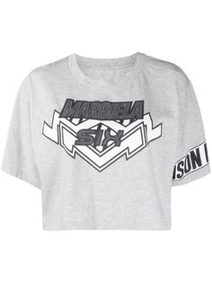 MM6 Maison Margiela укороченная футболка Motocross с логотипом