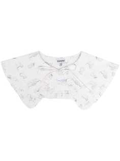 GANNI воротник Питер Пэн с принтом