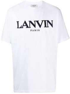 LANVIN футболка с вышитым логотипом