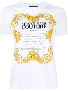 Versace Jeans Couture футболка Etichetta с узором Baroque