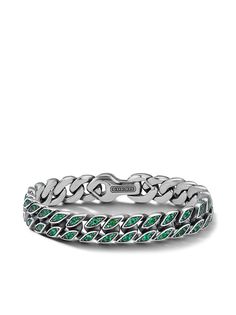 David Yurman цепочный браслет с изумрудами