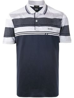 BOSS полосатая рубашка поло с короткими рукавами