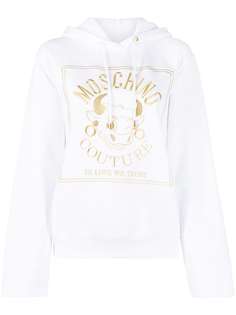 Moschino худи с кулиской и логотипом