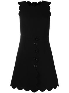 RED Valentino платье на пуговицах с фестонами