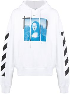 Off-White BLUE MONALISA OVER HOODIE WHITE BLACK
