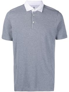 Brunello Cucinelli рубашка поло в двух тонах