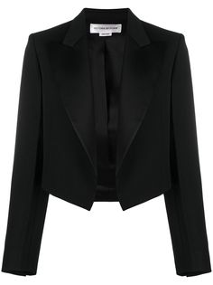 Victoria Beckham укороченный блейзер без застежки