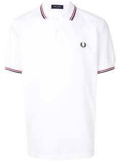 Fred Perry рубашка поло с отделкой в полоску и логотипом