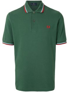 Fred Perry рубашка поло с отделкой в полоску и логотипом