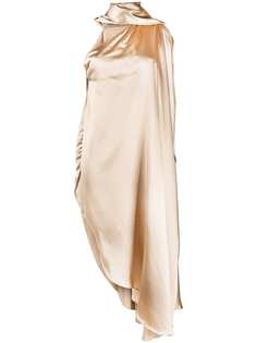 MM6 Maison Margiela платье на одно плечо с драпировкой