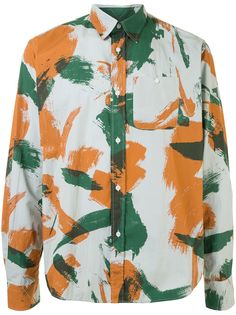 Kenzo рубашка с эффектом разбрызганной краски