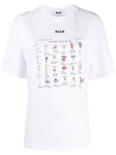MSGM футболка оверсайз с принтом