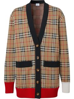 Burberry кардиган в клетку Vintage Check