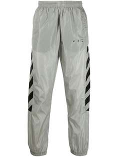 Off-White DIAG NYLON TRACKPANT LIMESTONE BLACK