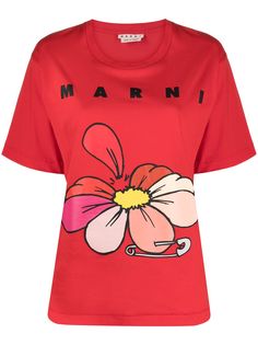 Marni футболка с логотипом