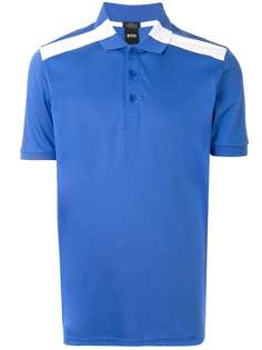 BOSS рубашка поло с отделкой в полоску