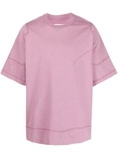 Jil Sander футболка с декоративной строчкой и круглым вырезом