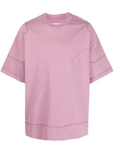 Jil Sander футболка с декоративной строчкой и круглым вырезом