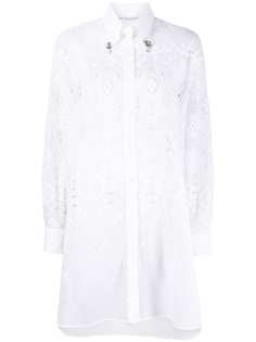 Ermanno Scervino платье-рубашка с английской вышивкой