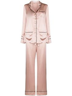 Olivia von Halle пижама с контрастной отделкой