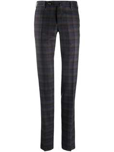 Pt01 брюки чинос прямого кроя в клетку тартан