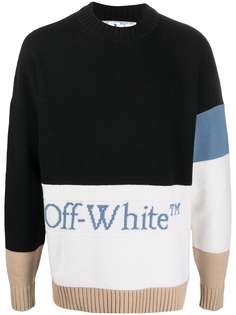 Off-White colour-blocked logo jumper