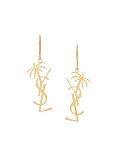 Saint Laurent серьги с монограммой