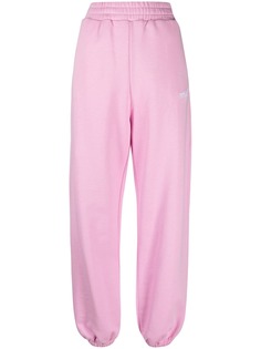 MSGM спортивные брюки свободного кроя с вышитым логотипом