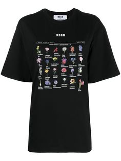 MSGM футболка оверсайз с принтом