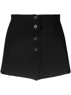 RED Valentino шорты на пуговицах с фестонами