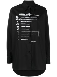 MM6 Maison Margiela рубашка с длинными рукавами и логотипом