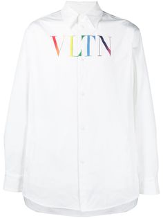 Valentino рубашка на кнопках с логотипом