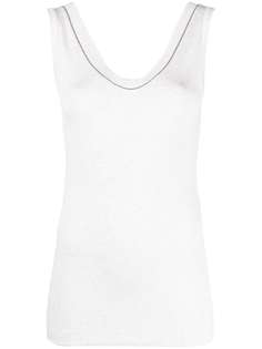 Brunello Cucinelli топ с контрастной отделкой