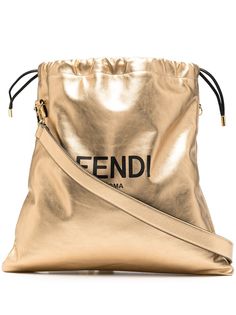 Fendi сумка на плечо с кулиской и логотипом