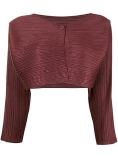 Pleats Please Issey Miyake укороченный плиссированный жакет Cantabile