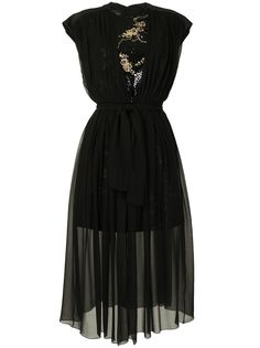Giambattista Valli многослойное платье с пайетками