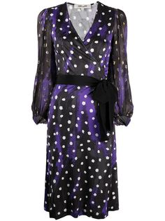 DVF Diane von Furstenberg платье миди с поясом