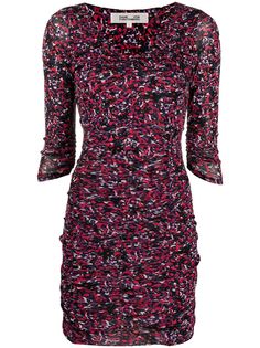 DVF Diane von Furstenberg сетчатое платье мини Gina со сборками
